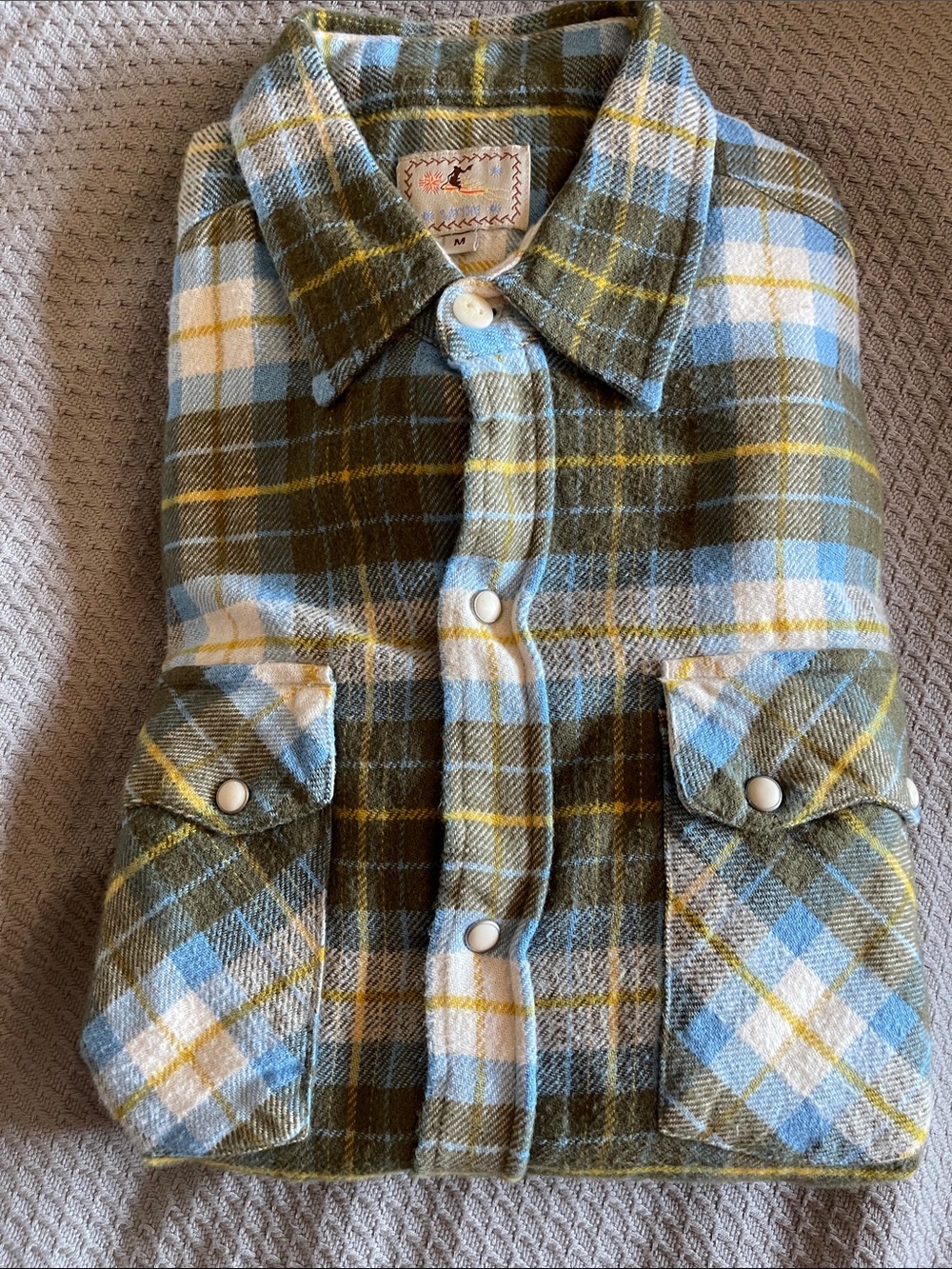 Wythe NY washed pearlsnap flannel